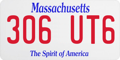 MA license plate 306UT6