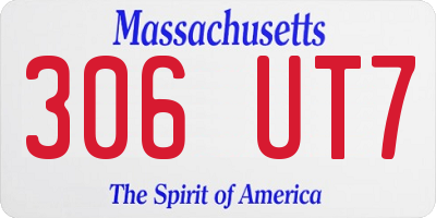 MA license plate 306UT7