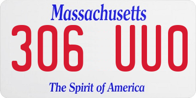 MA license plate 306UU0