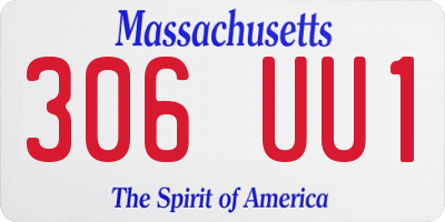 MA license plate 306UU1