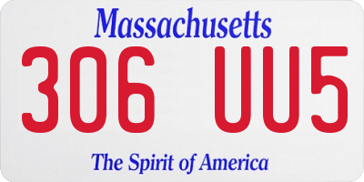 MA license plate 306UU5