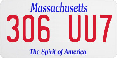 MA license plate 306UU7