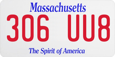 MA license plate 306UU8