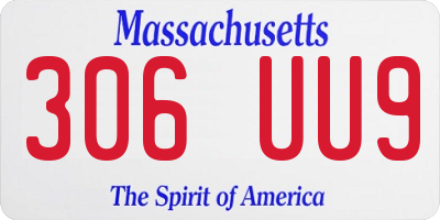MA license plate 306UU9