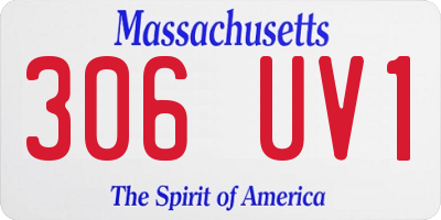 MA license plate 306UV1