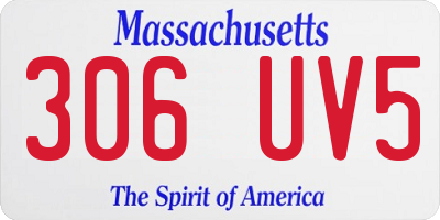 MA license plate 306UV5