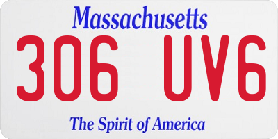 MA license plate 306UV6