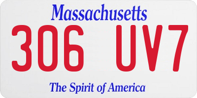 MA license plate 306UV7