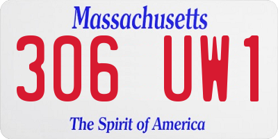 MA license plate 306UW1