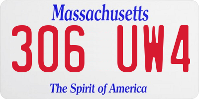 MA license plate 306UW4