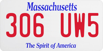 MA license plate 306UW5