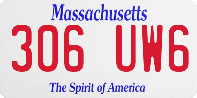 MA license plate 306UW6