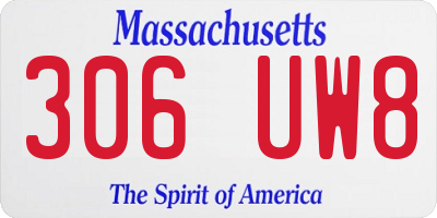 MA license plate 306UW8