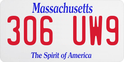 MA license plate 306UW9