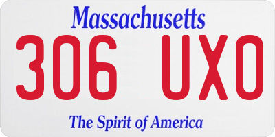 MA license plate 306UX0