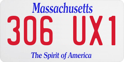 MA license plate 306UX1