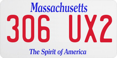 MA license plate 306UX2