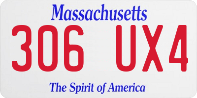 MA license plate 306UX4
