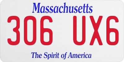 MA license plate 306UX6