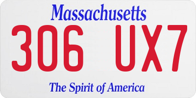 MA license plate 306UX7
