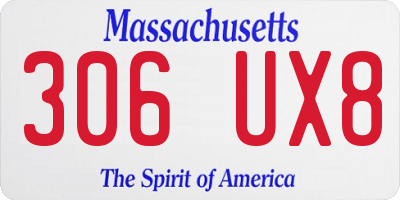 MA license plate 306UX8