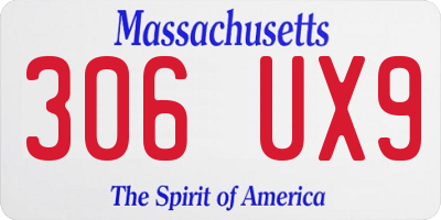 MA license plate 306UX9