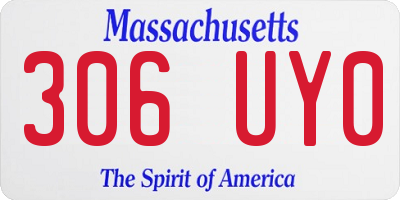 MA license plate 306UY0