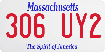 MA license plate 306UY2