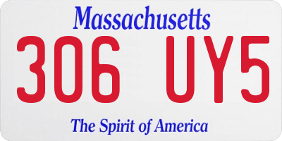 MA license plate 306UY5