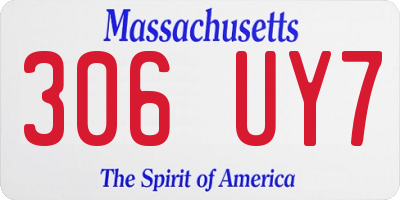 MA license plate 306UY7