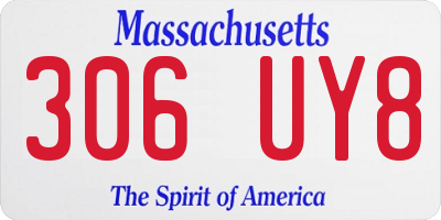 MA license plate 306UY8