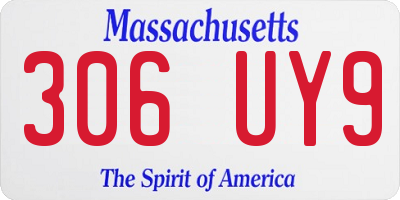 MA license plate 306UY9
