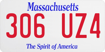 MA license plate 306UZ4
