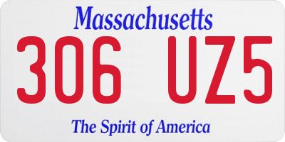 MA license plate 306UZ5