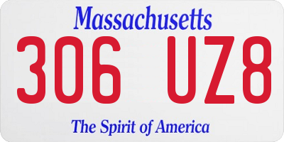 MA license plate 306UZ8