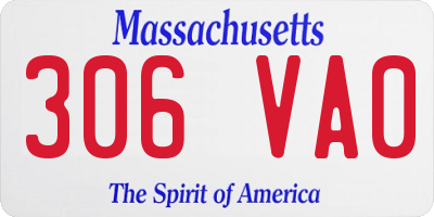 MA license plate 306VA0