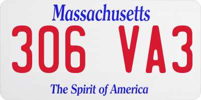 MA license plate 306VA3