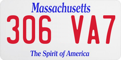 MA license plate 306VA7