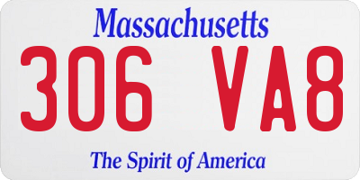 MA license plate 306VA8