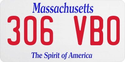 MA license plate 306VB0