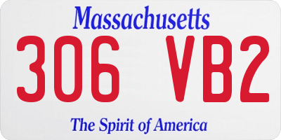 MA license plate 306VB2