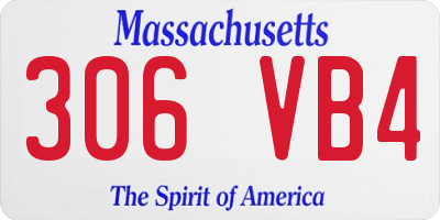 MA license plate 306VB4
