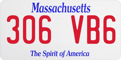 MA license plate 306VB6