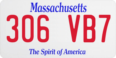 MA license plate 306VB7
