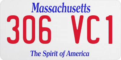 MA license plate 306VC1