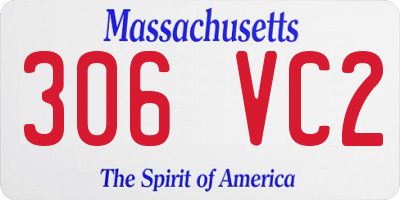 MA license plate 306VC2