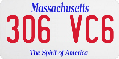 MA license plate 306VC6