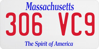 MA license plate 306VC9