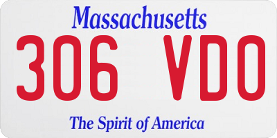 MA license plate 306VD0
