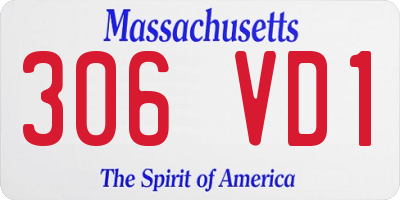 MA license plate 306VD1